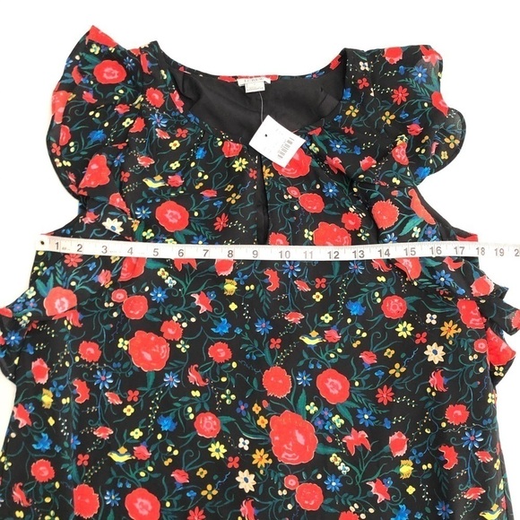 NEW J. Crew Floral Flutter Dress Ruffle Detail - Picture 7 of 10
